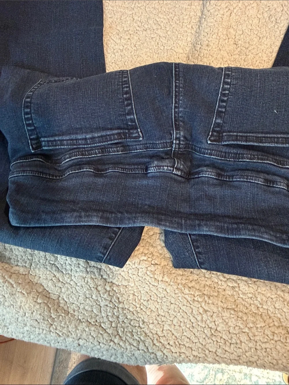 Belle by Kim Gravel Pull-In Stretch Waist Dark Blue Denim Jeans